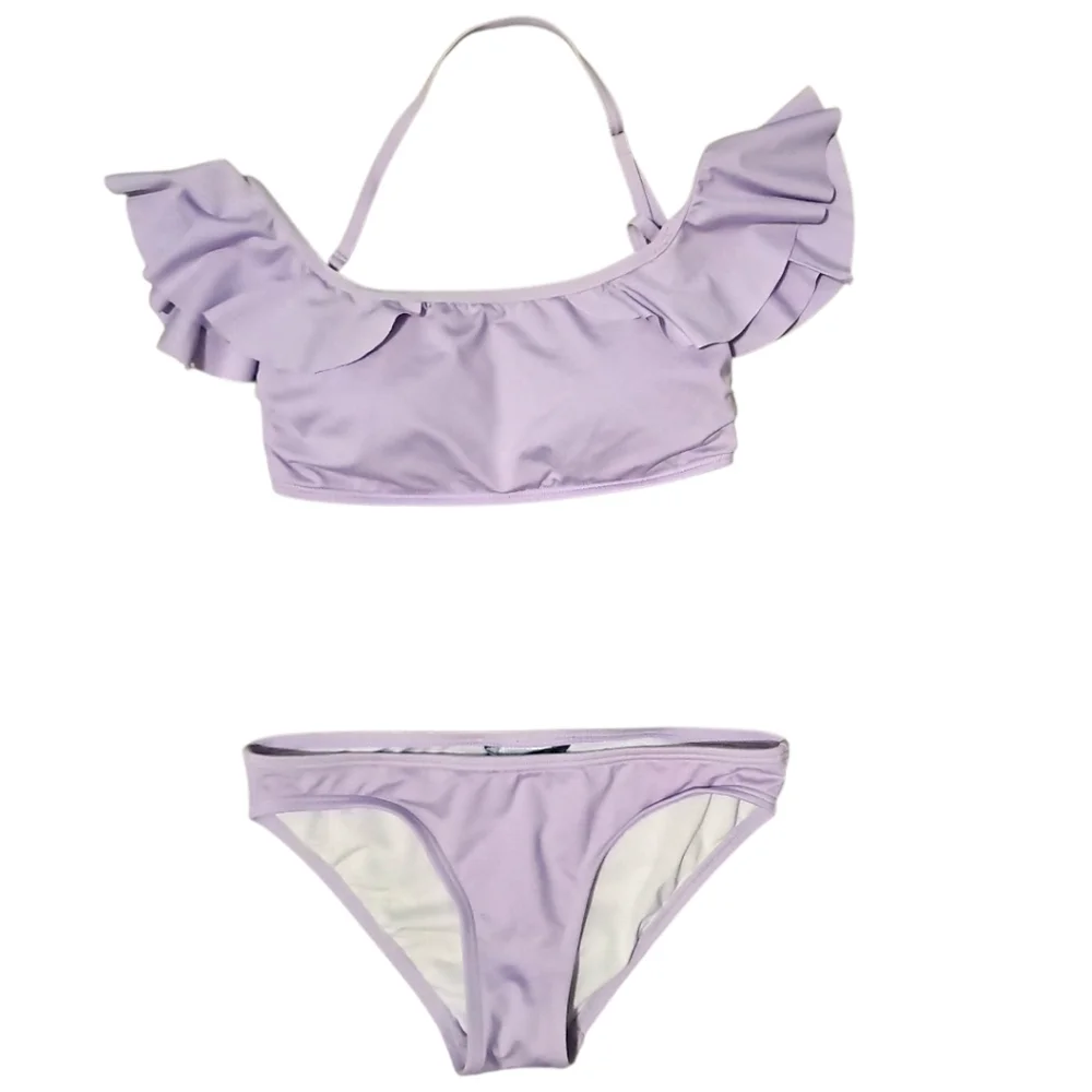 Vince Camuto Off The Shoulder Ruffle Bandeau Top & Hipster Bottom 2 Piece Set